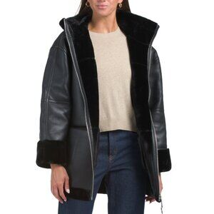 REBECCA MINKOFF Black Car Coat